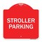 Signmission Designer Series Sign-Stroller Parking, Red & White Aluminum Sign, 18" x 18", RW-1818-22831 A-DES-RW-1818-22831 - alternate 1